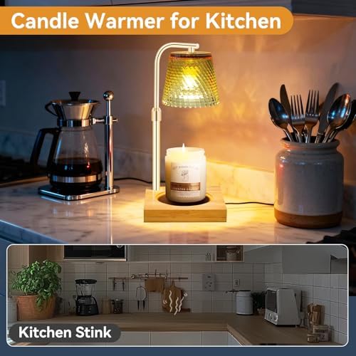 Candle Warmer Lamp with Timer, Height Adjustable Dimmable Wax Melts Warmer for Jar Candles, House Warming Home Decor Christmas Birthday Gifts for Women Mom - Image 5