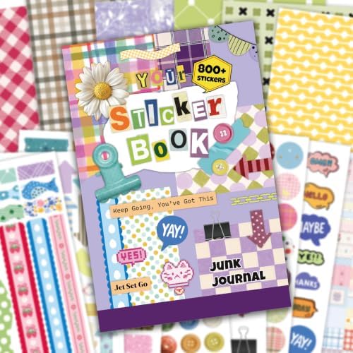 PRSTINCOL Vintage Sticker Book 42 Pages 800 Plus Stickers Mixed Designs - Image 4