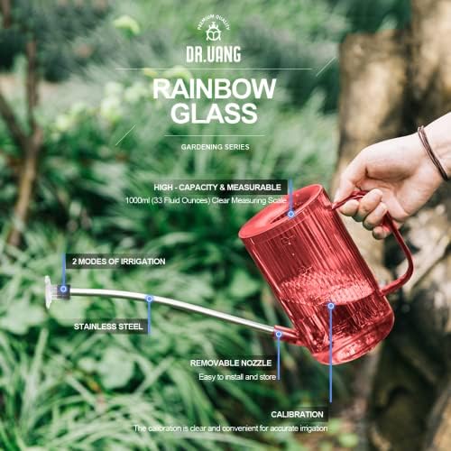 Small Watering Can Indoor Plants with Long Spout (1L, Red) - Image 3