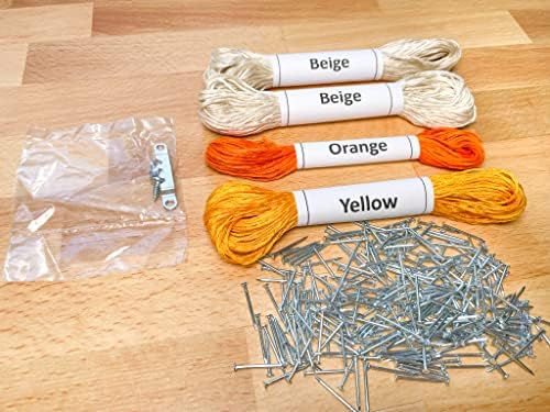 String of the Art Sun and Moon String Art Kit, American Made DIY Craft Kit for Adults, Stained Pine Wood (16" x 12"), Embroidery Floss, Beginner to Advanced Crafters, Craft a Handmade Gift - Image 6