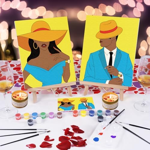 VOCHIC Date Night Painting Kit for Couples Sip and Paint Kit for Adults - Image 2