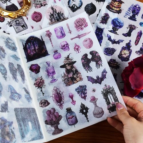 DAPUTOU 550PCS Vintage Scrapbook Stickers Books 24Sheets Vintage Stickers - Image 2