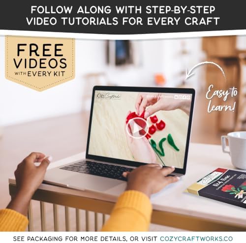 WeVeel Cozy Craftworks Rose Chenille Stem Craft Kit Bundle for Teens & Adults – Mindful DIY Flower Craft, Tactile Pipe Cleaner Art Kit with QR Video Tutorials - Image 7