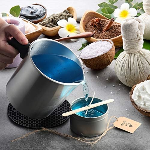Hearth & Harbor Natural Soy Wax and DIY Candle Making Supplies 2 Lb. Aluminum Candle Making Pouring Pot, Wax Melting Pot Candle Making with Dripless Heat-Resisting Handle & Pouring Spout - Image 4