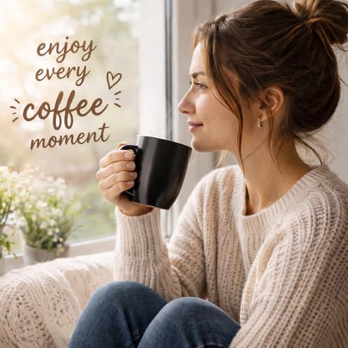 AmorArc 12oz Coffee Mugs Set of 6, Ceramic Coffee Cups Set - Image 6