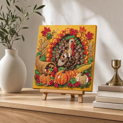 Framed Button Art Kit 11.8" DIY Mosaic Craft for Adults(Turkey) - Image 5