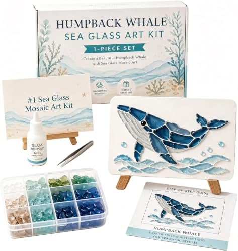 Sea Glass Ocean DIY Kit | Seaglass Mosaic Art Craft Kits for Adults by Unknown