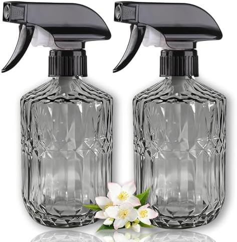 Glass Plant Spray Bottle, 15oz, Dark Grey, Adjustable Nozzle by Unknown