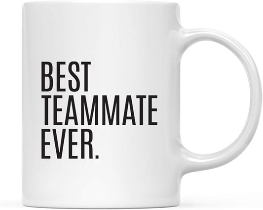 Andaz Press 11oz. Coffee Mug Birthday Gift, Best Teammate Ever, 1-Pack