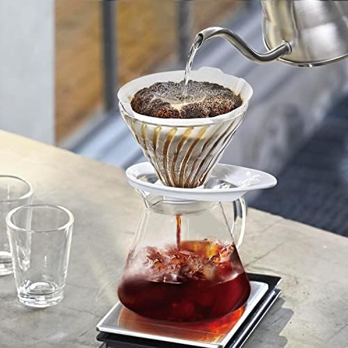 HARIO VDGR-02-W V60 Heat-resistant Glass Transmission Dripper 02 for 1 to 4 Cups, White, Made in Japan - Image 7