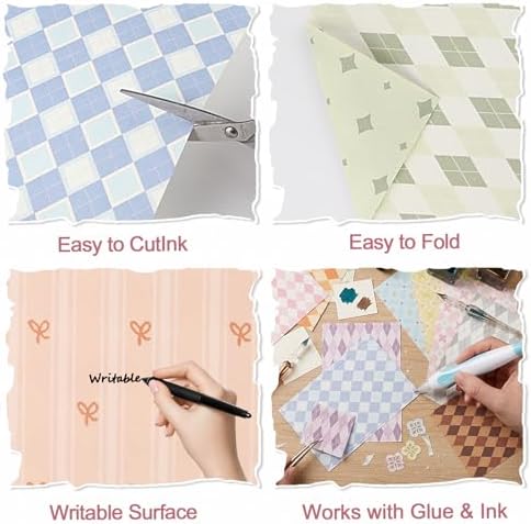 BESARME Scrapbook Paper Pad, 60 Sheets, 5.5 x 8.3 in, Double-Sided - Image 4