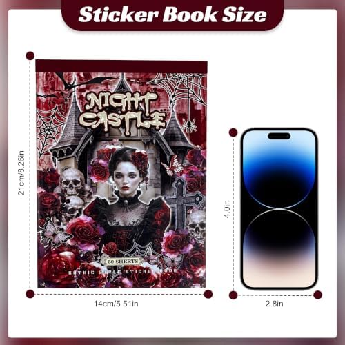 Halloween Stickers Gothic Sticker Book for Adults, Goth Scrapbook Paper - Image 2