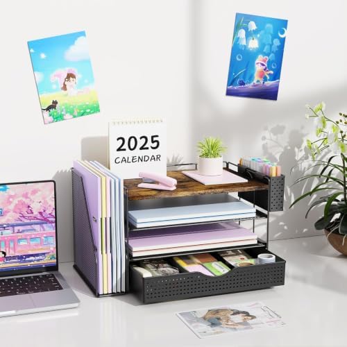 Wood Desk Organizers and Accessories with File Sorters & Catalog Racks - Image 7