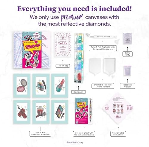 DIAMOND ART CLUB Mini Dazzles - Makeup Diamond Art Kits for Adults - Image 3