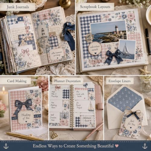 Scrapbook Paper for Journaling, 180 Sheets, 5.5 x 7.8 in - Image 6