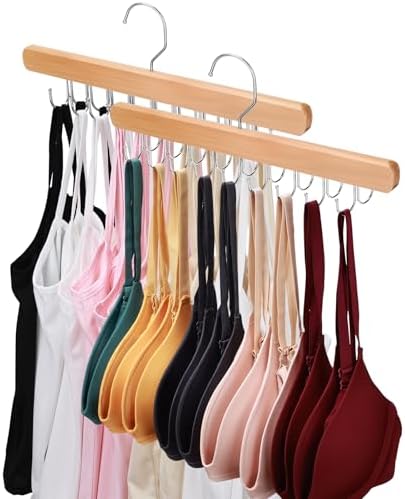 NECAMOCU 2 Pack Bra Hanger for Closet Organizer, Premium Tank Top Hangers by NECAMOCU