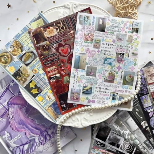 Japanese Sticker Book for Scrapbooking Supplies, Journal Stickers for Girls - Image 6