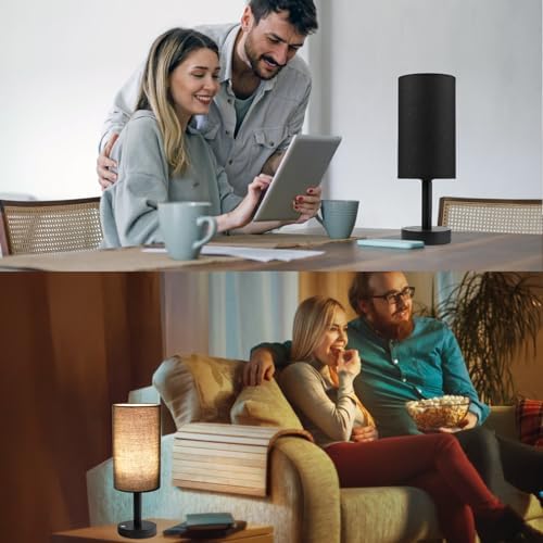 LALISU Cordless Table Lamp, 3 Color Portable Battery Lamp Wood Base Touch - Image 6