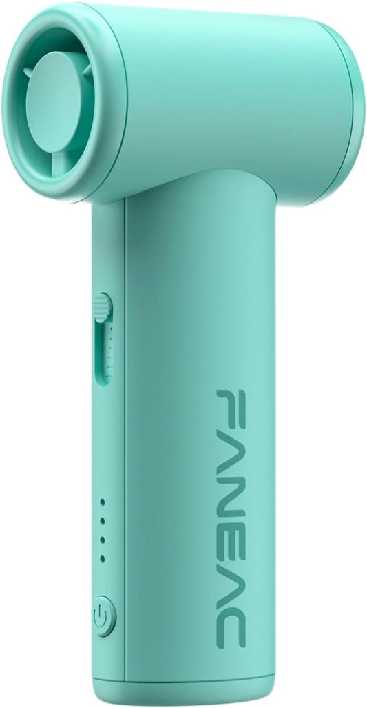 Mini Handheld Portable Fan - Brushless Motor, Ultra Slim, Stepless Control, Rechargeable 2500mAh Battery Up to 8 Hours, Pocket Electric Fan for Outdoor Travel & Office (Icy Blue)