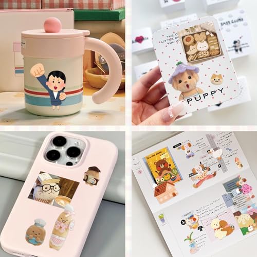 Japanese Kawaii Sticker Book, 30 Sheets, 800 Pieces, INS Style Cute Cartoon Animals, Waterproof for Journaling, Scrapbooking, Planners (Pink) - Image 7