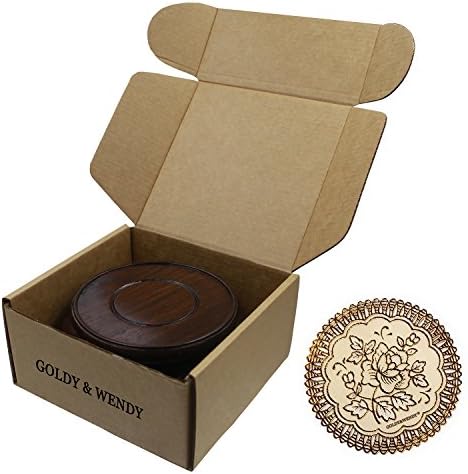 GOLDY&WENDY Rosewood Flat Circular Display Stand (2.6" Inside Diameter, 1 Pack) - Image 7