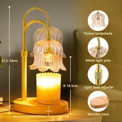 Candle Warmer Lamp Electric Timer - Flower Home Decor Women Birthday Gifts - Image 6