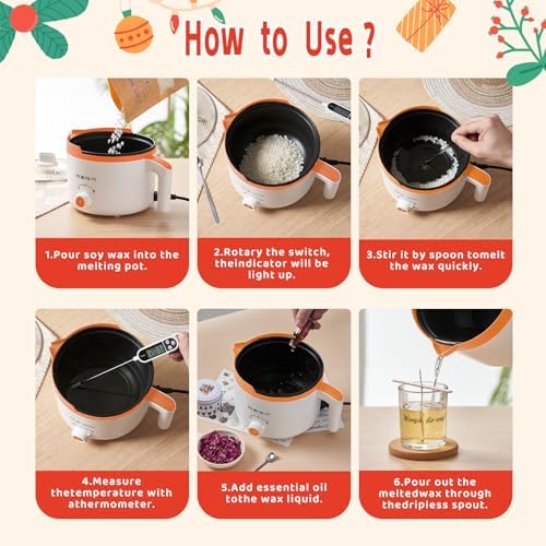 Complete Soy Candle Making Kit with Wax Melter for Beginners & Adults - Image 6