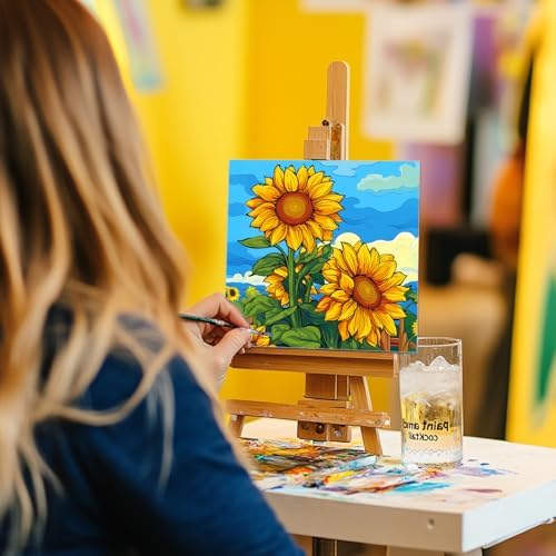 GLASSWINDS 12 Pcs Pre Drawn Canvas to Paint for Adults, 8 x 8 Inch Sip and Painting Kit Outline Canvas Art Pre Printed Canvases for Painting Canvases With Pictures to Paint Party Set(Mixed Style) - Image 5