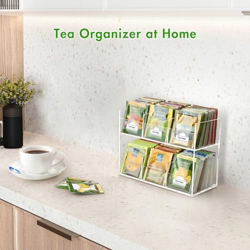 BEYGORM Acrylic Tea Bag Organizer, Countertop Display Holder for Tea Packet - Image 3