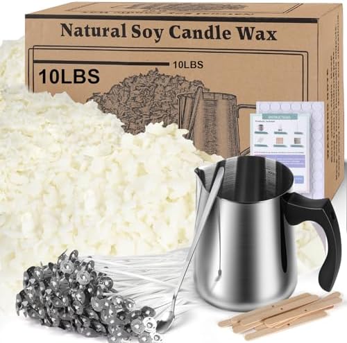 Haccah Soy Wax Candle Making Kit Supplies, Natural Candle Wax for Candle Making, DIY Art&Crafts Kit for Adults,Beginner,Kids, Including Soy Wax Flakes, Candle Wick, Centering Devices, Melting Pot,Etc - Image 6