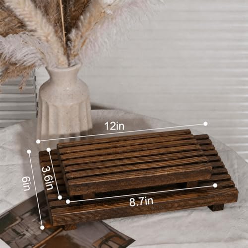Klunk Wooden Risers, Wood Bathroom Tray & Kitchen Counter Riser, Set of 3 - Image 4