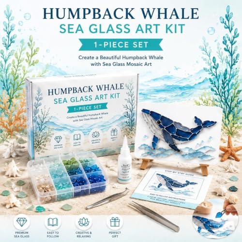 Sea Glass Ocean DIY Kit | Seaglass Mosaic Art Craft Kits for Adults - Image 7