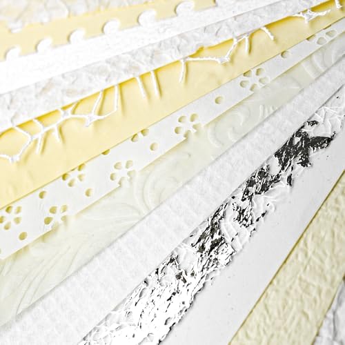15-Piece Wedding Scrapbook Paper & Mesh Fabric Set, A5 Craft Sheets - Image 7