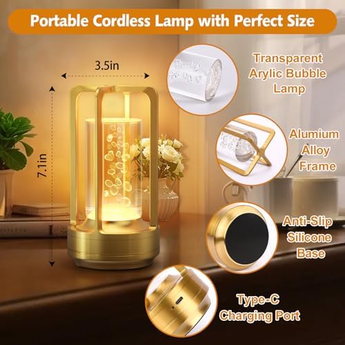 Rechargeable Table Lamp for Outdoor Indoor Portable Lamp with 3 Colors - Image 4