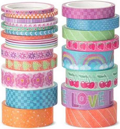 Mr. Pen- Washi Tape Set, 21 Rolls, Assorted Sizes, Pastel Bliss by MrPen