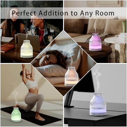 Glass Essential Oil Diffuser 200ml, 7-Color LED, for Home - Image 6