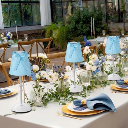 Chunful Blue Bow Lamp USB Desk Fabric Decor for Bedroom - Image 5