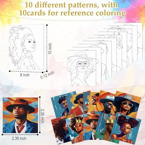 Ctosree 72 Pcs Couple Paint and Sip Kit for Adults Pre Drawn Canvas - Image 4