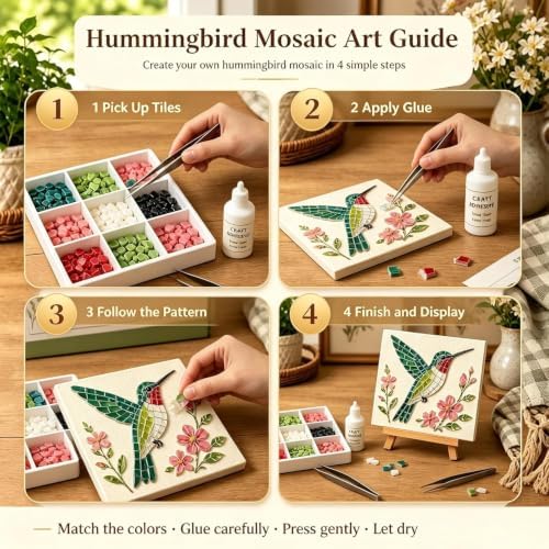 Sea Glass Ocean DIY Kit | Seaglass Mosaic Art Craft Kits for Adults - Image 2