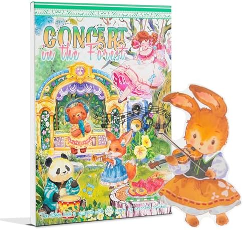 Snycler Sticker Book - 20 Sheets Vintage PET Stickers for Scrapbooking, Junk Journaling, Ephemera, and Decorative Crafts-Concert in The Forest by Snycler