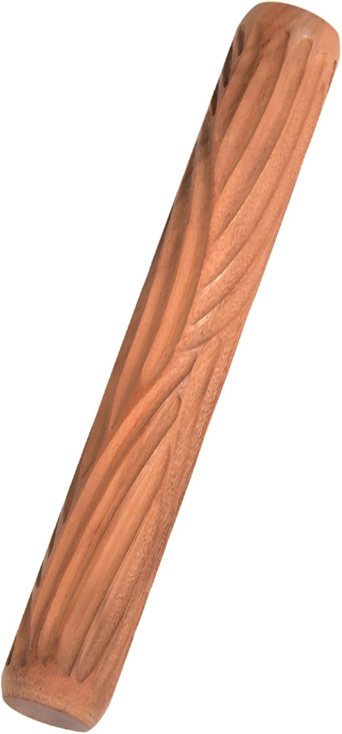 Generic Pottery Tools, 5 Wooden Rolling Pins, Textured Clay Rollers, Embossing For Ceramics, Art Supplies