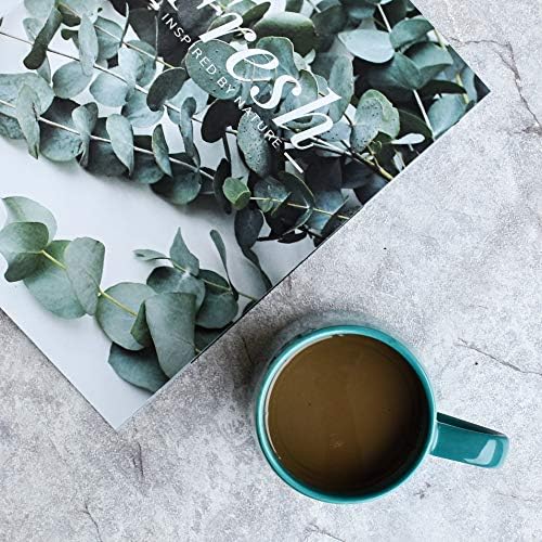 Bosmarlin Large Glossy Ceramic Coffee Mug, Tea Cup for Office and Home, 18 oz, Suitable for Dishwasher and Microwave, 1 Pack (Aquamarine) - Image 5