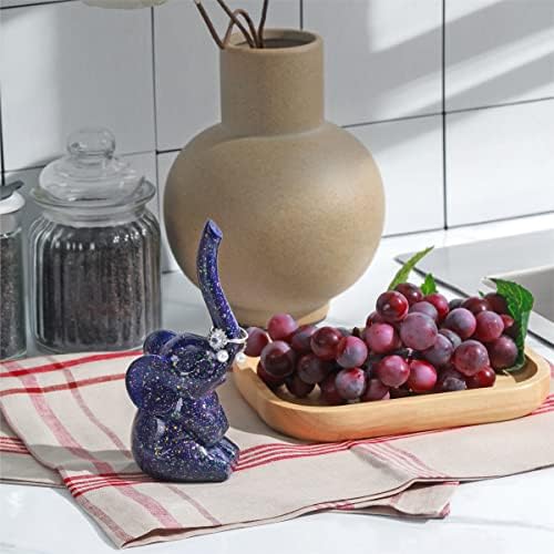 PUDDING CABIN Purple Elephant Ring Holder Cute Ring Organizer Stand Display, Unique Elephant Gift for Women Mom Mother's Day Birthday Engagement Bridesmaid Christmas Gift - Image 4