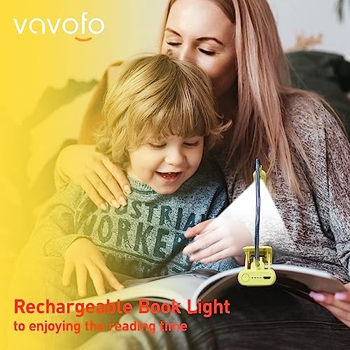 VAVOFO Rechargeable Reading Light, Clip on Book Light for Reading in Bed - Image 2