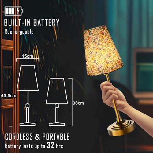 Scalable Portable Cordless Table Lamp, Built in Rechargeable Battery, 2700-6000k Color Temperature, Fully Dimmable, Ambient Light for Patio, Restaurant, Bar, Bedroom, Dining (Flower) - Image 5
