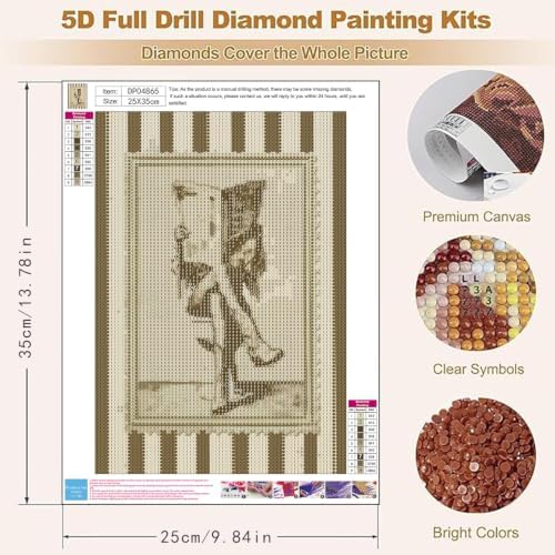 YOLENIX Retro Cowboy Girl Diamond Art Kits for Adult Diamond Painting Kit - Image 5
