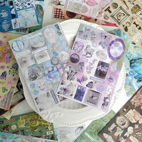 Japanese Sticker Book for Journal Supplies, Vintage Stickers for Journaling - Image 4