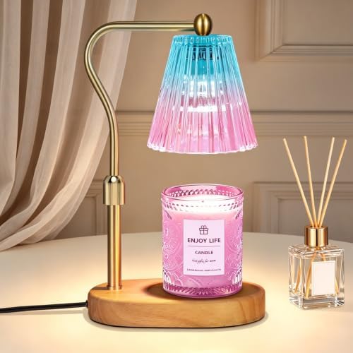 seenlast Purple Candle Warmer Lamp with Timer Dimmer Adjustable Height,Mothers Day Gifts,Electric Wax Warmer Vintage Home Decor for Scented Jar Candles,Birthday Gifts for Women by seenlast
