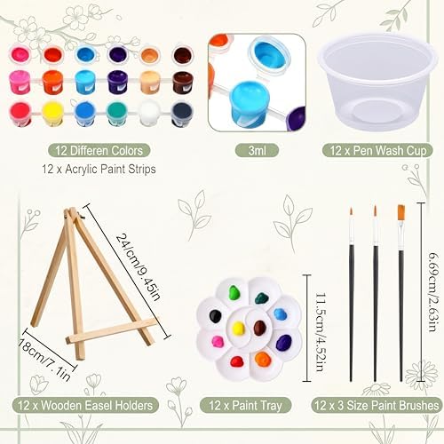 Marspark 12 Set Butterfly Pre Drawn Canvas Pre Printed Canvas Set - Image 4