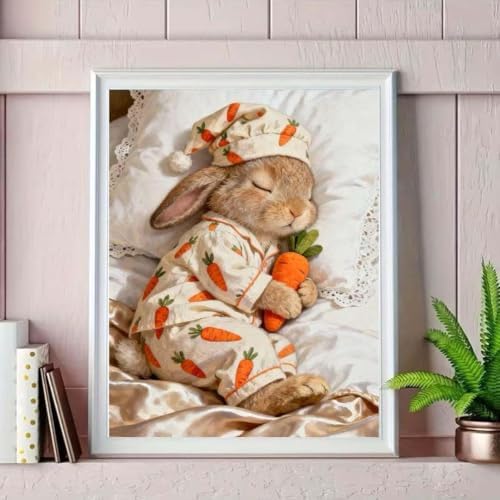 Cute Rabbit Diamond Art Kits For Adults,Diamond Painting Kits for Beginners - Image 3